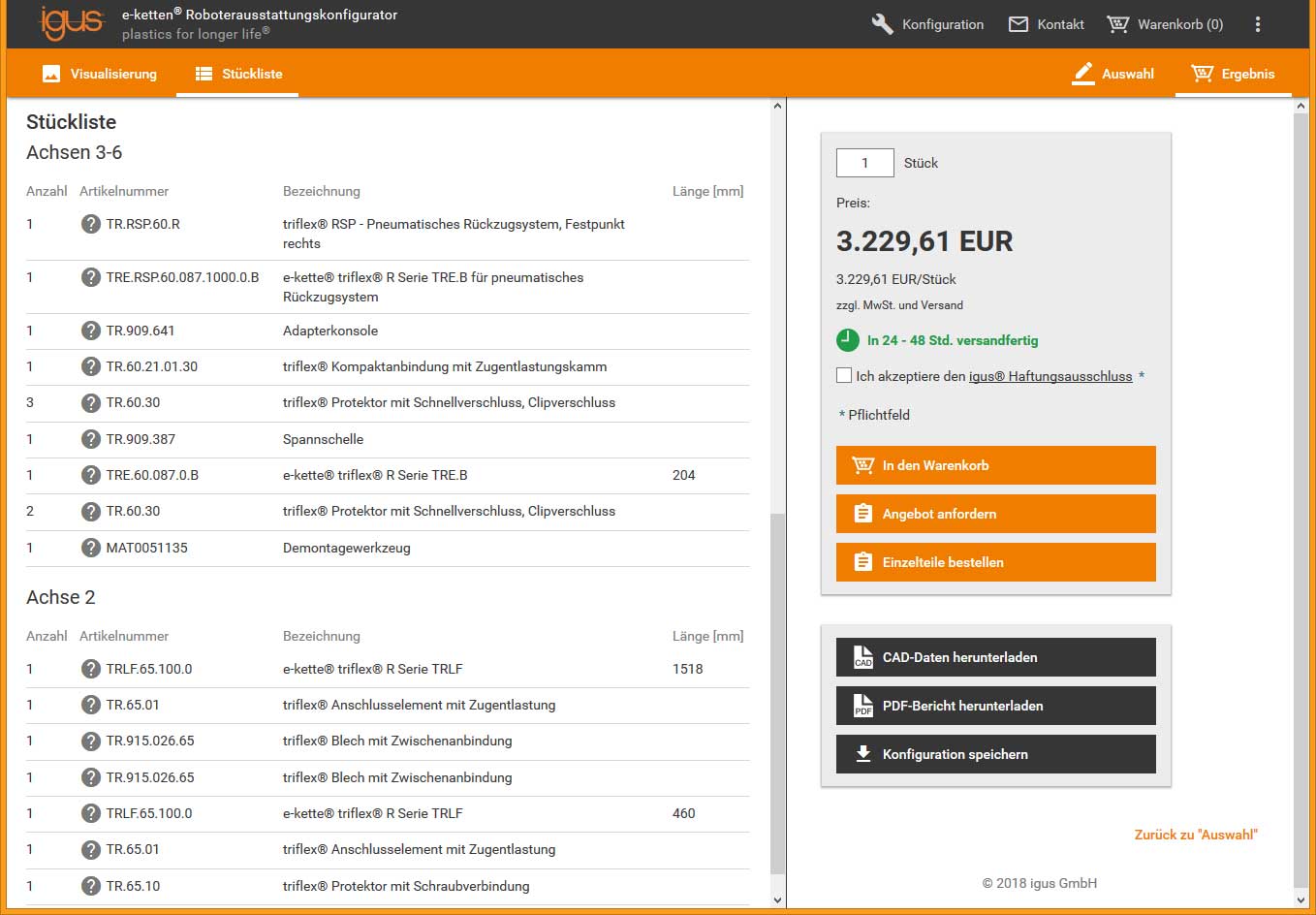 Roboterausstattung_Stueckliste